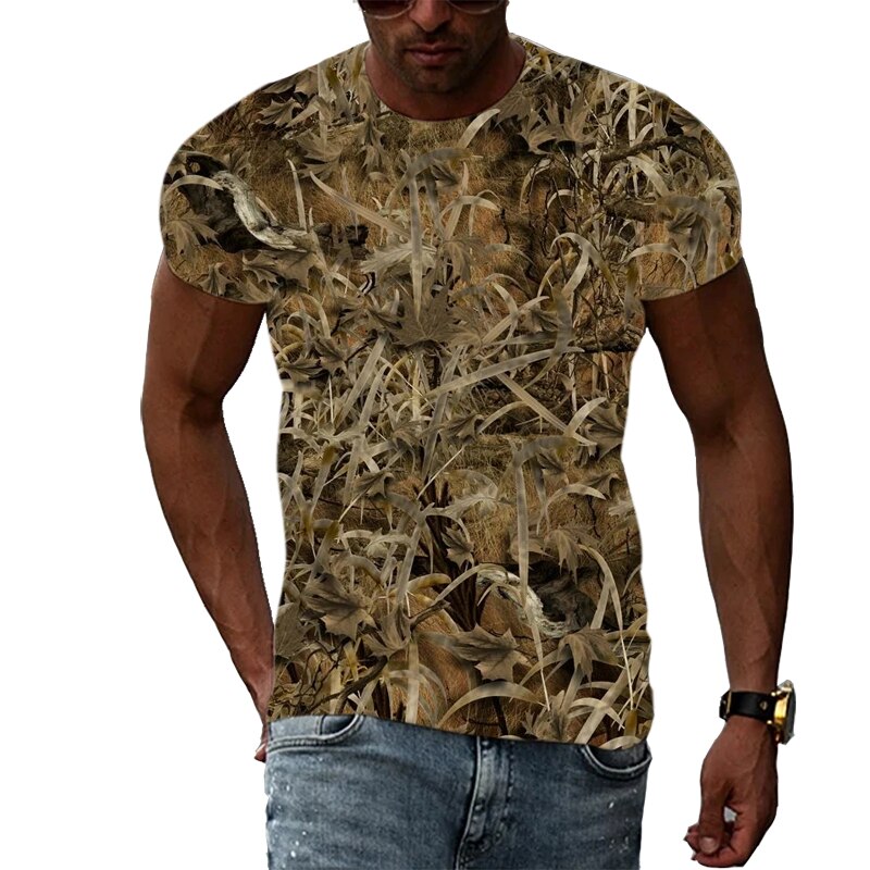 Summer Fashion Personality Camouflage T-shirt men Interesting Casual Print short sleeve t-shirts Hip Hop harajuku Trend T-shirts
