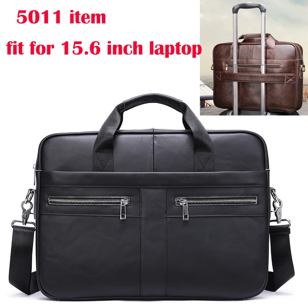 WESTAL Men's Briefcases Men's Bags Genuine Leather Lawyer/office Bag for Men Laptop Bag Leather Briefcases Bag for Documents 209