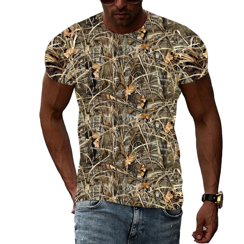 Summer Fashion Personality Camouflage T-shirt men Interesting Casual Print short sleeve t-shirts Hip Hop harajuku Trend T-shirts