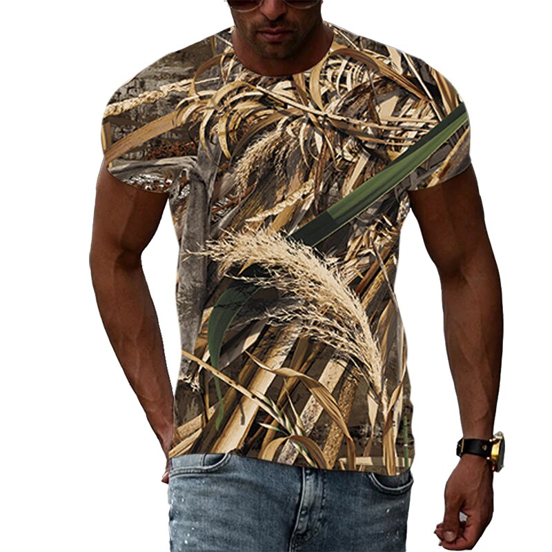 Summer Fashion Personality Camouflage T-shirt men Interesting Casual Print short sleeve t-shirts Hip Hop harajuku Trend T-shirts