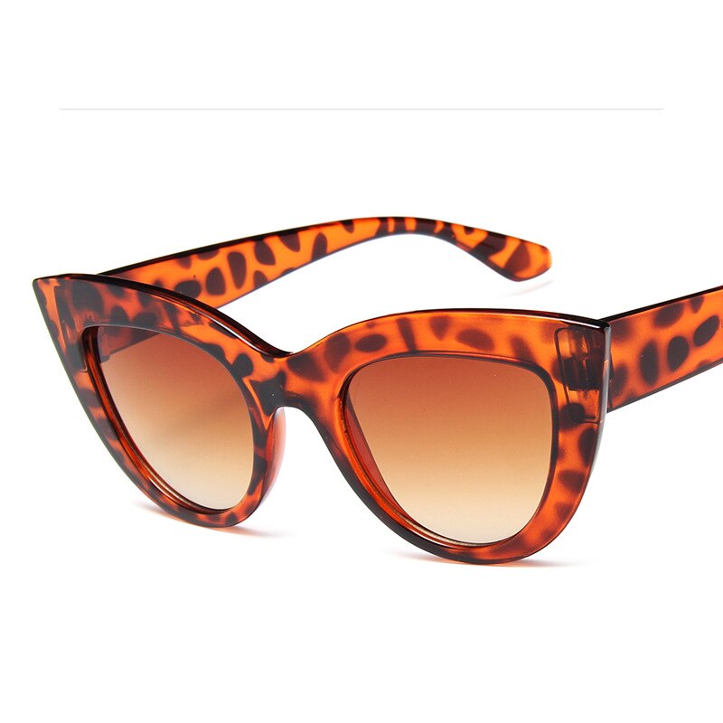 DRESSUUP 13 Colors Sunglasses Women Cat Eye Retro Thick Frame Brand Designer Eyewear Fashiong Mirror Lens Ladies Sun Glasses