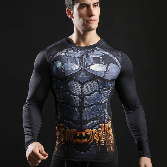 Anime 3D Printed Tshirts Men Compression Shirts Long Sleeve Tops Fitness T-shirts Novelty Slim Tights Tee Male Cosplay Costume