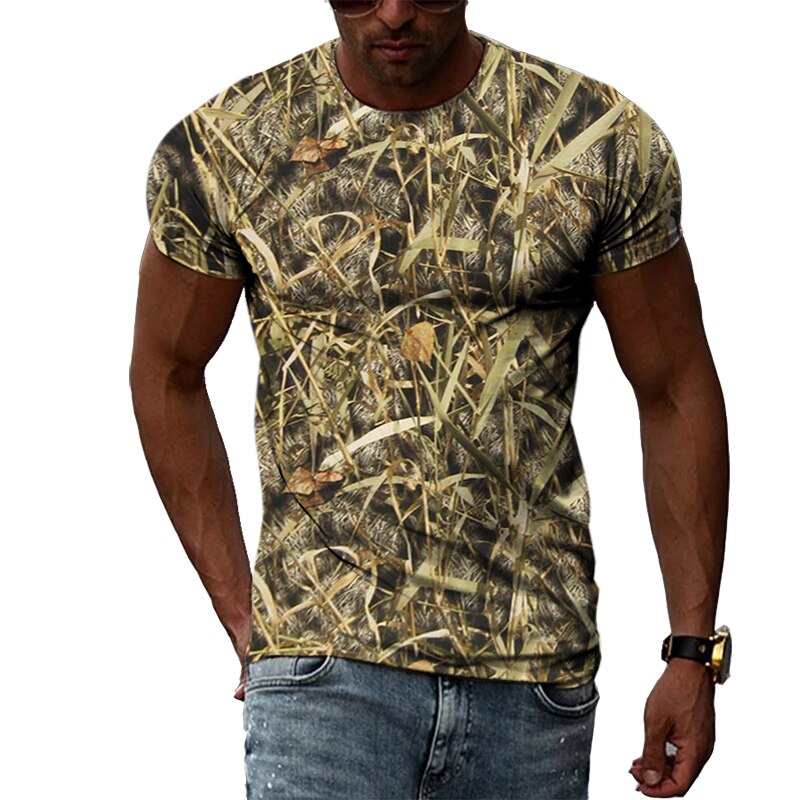 Summer Fashion Personality Camouflage T-shirt men Interesting Casual Print short sleeve t-shirts Hip Hop harajuku Trend T-shirts