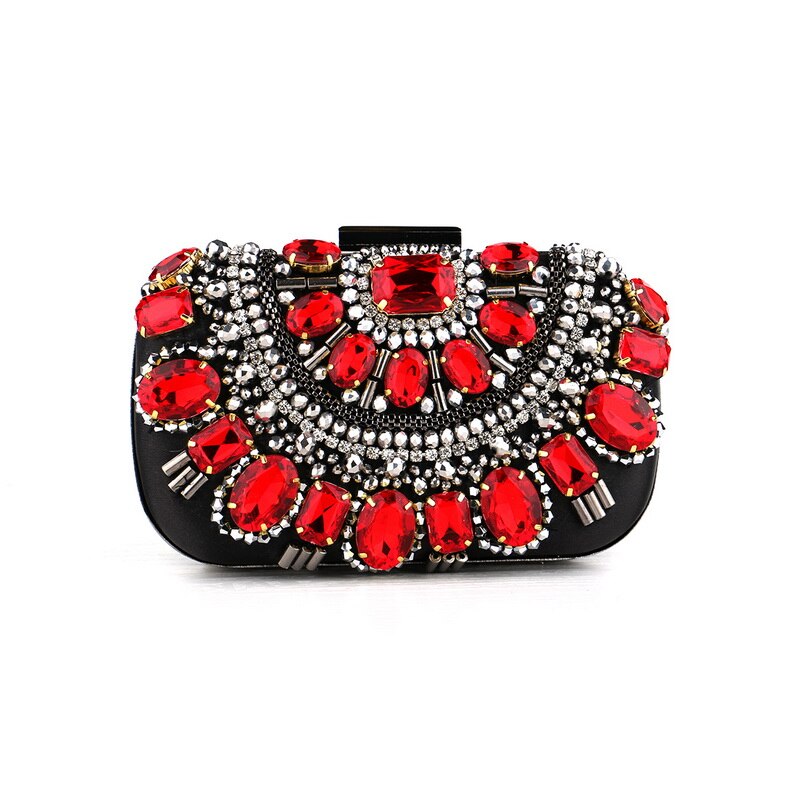 Hollow Style Acrylic Women Day Clutch Party Wedding Shoulder Chain Evening Bags Diamonds Handbags Purse