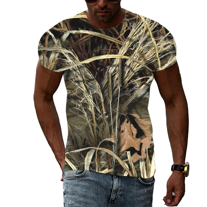 Summer Fashion Personality Camouflage T-shirt men Interesting Casual Print short sleeve t-shirts Hip Hop harajuku Trend T-shirts