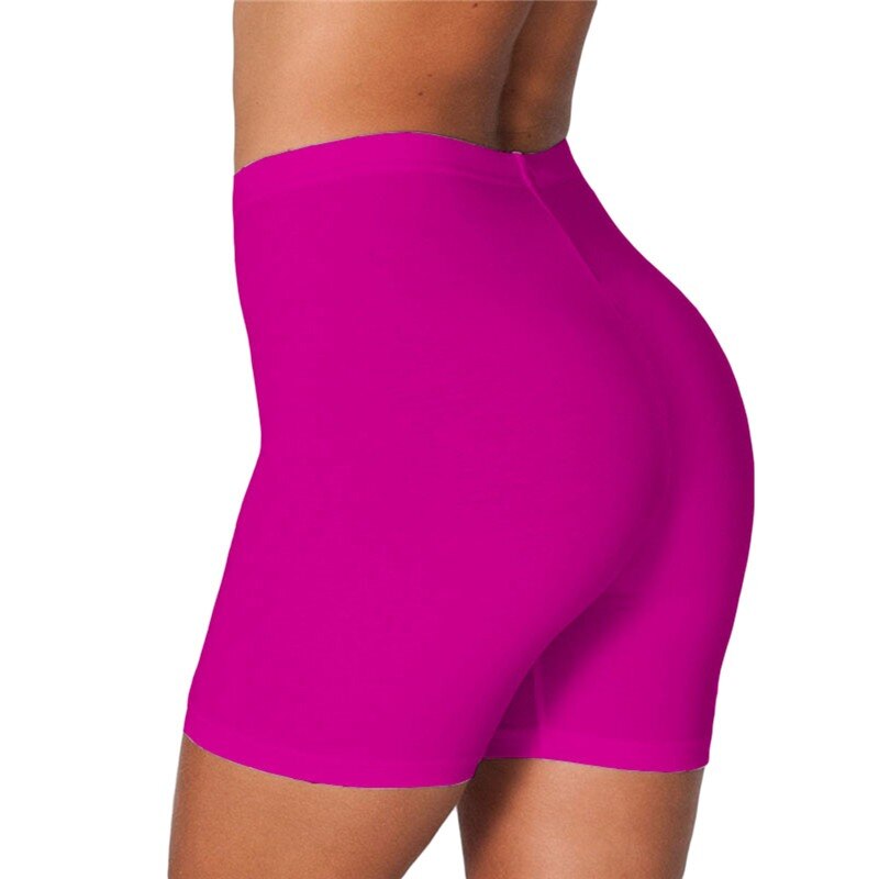 Ladies Outdoor exercise Plain Active Summer Cycling Shorts Stretch Basic Short Hot Solid Black Soft wear Shorts for women female