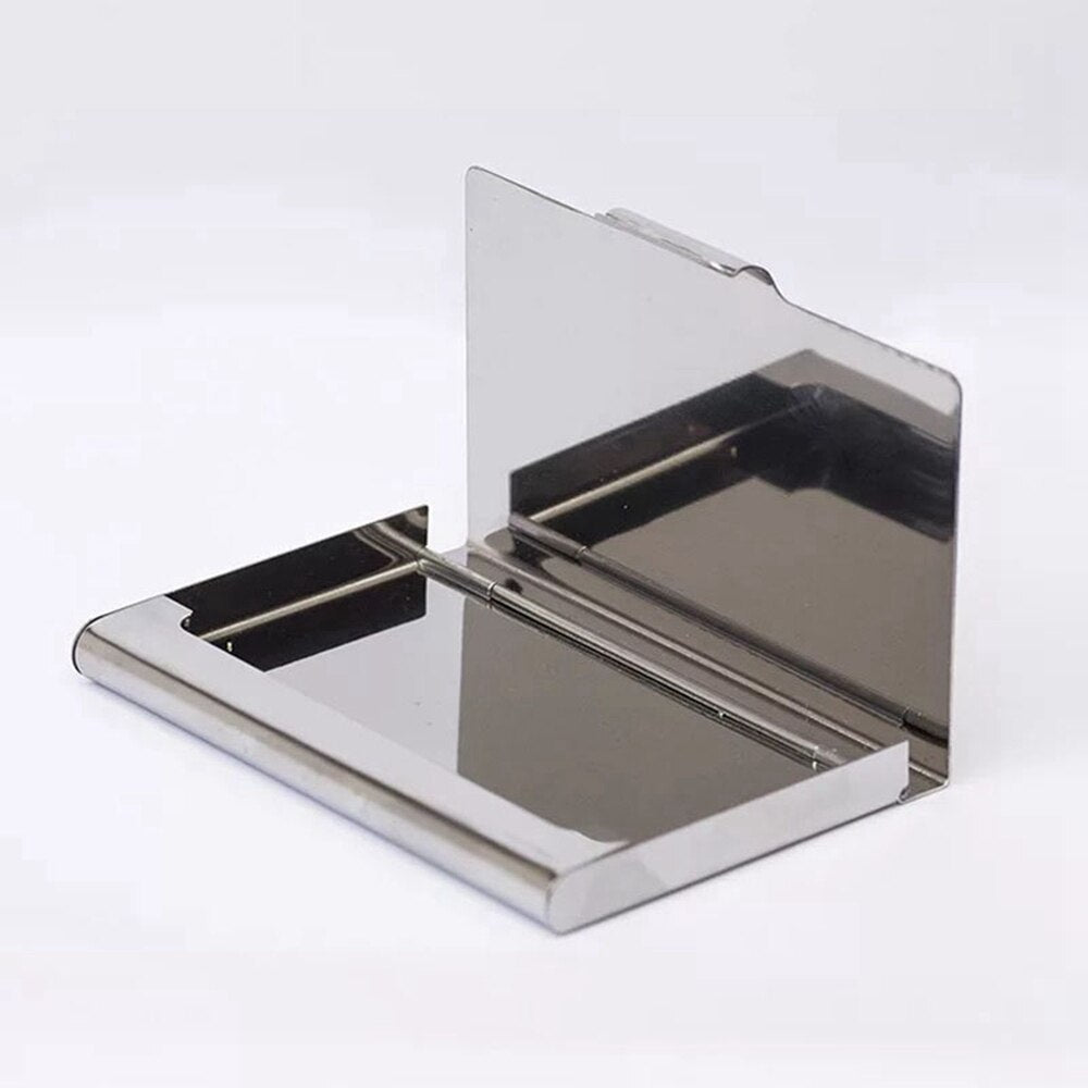 1 Piece Stainless Steel Card Holder Stainless Steel Silver Aluminium Credit Card Case Women Wallets Nueva Vogue Men ID Card Box