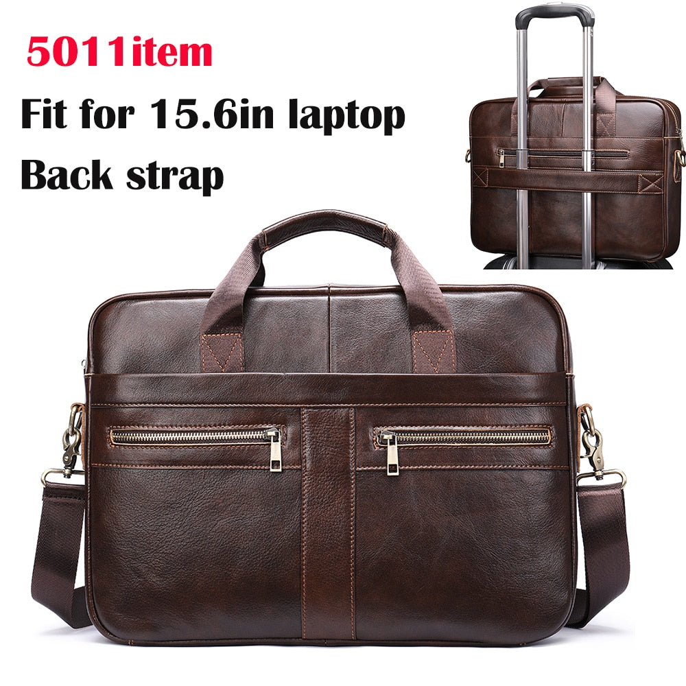 WESTAL Men's Briefcases Men's Bags Genuine Leather Lawyer/office Bag for Men Laptop Bag Leather Briefcases Bag for Documents 209