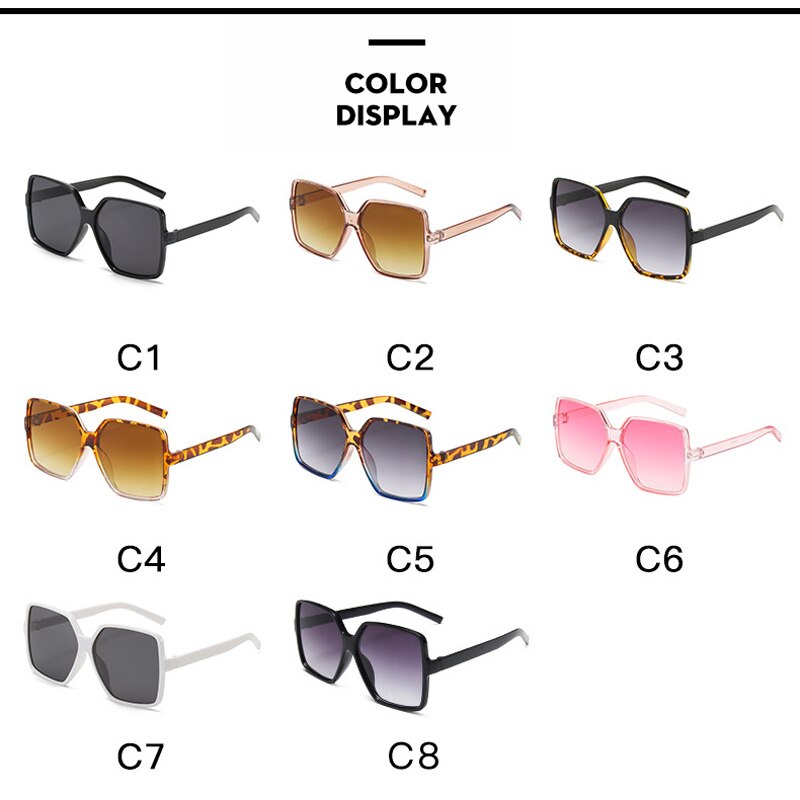 DRESSUUP New Trendy Large Frame Sunglasses for Women Sunglasses Gradient Female Sun Glasses UV400 lentes de sol mujer очки