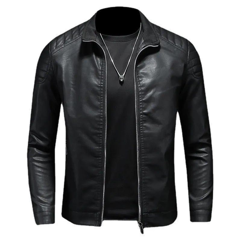 Men Autumn Fashion Motorcycle 2023 Slim Men Streetwear Baseball Outdoor PU Leather Jacket BomberBomber Casual New Blazers coat