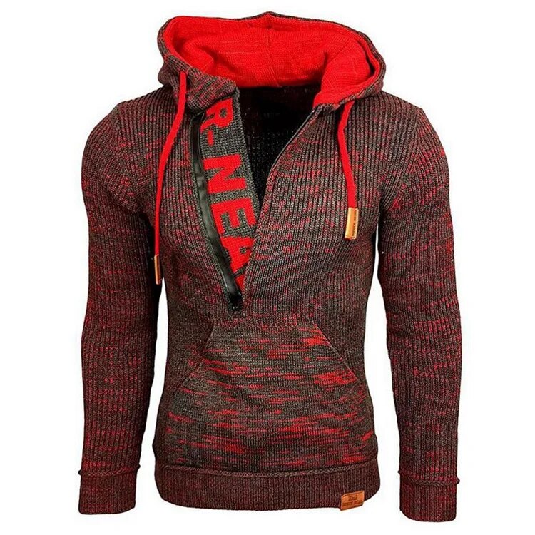 New2023 Autumn Winter Men's Hooded Sweaters Warm Slim High Neck Sweater Long-sleeved Shirt Male Knitwear Mens Clothes Tops S-4XL