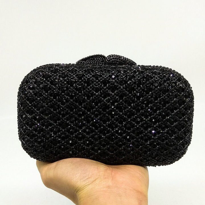 Boutique De FGG Women Crystal Clutch Evening Purses and Handbags Luxury Diamond Bridal Minaudiere Bags Party Cocktail Clutch Bag