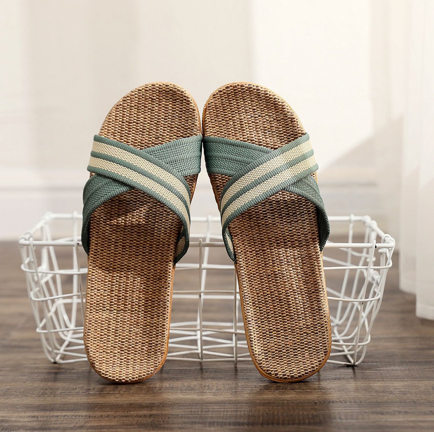 Couple Indoor Home Linen Summer Cotton and Linen Thickened Slippers House Sandals Men Light Cool Floor Hemp Shoes Women Y