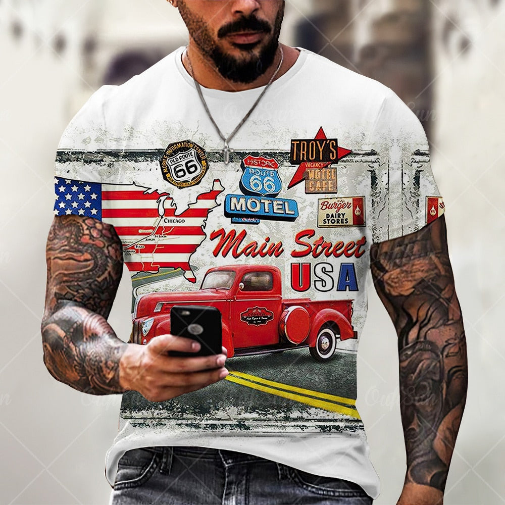 Summer hot sale Men_s T Shirts Oversized Loose Street wear Men Women Clothes Vinta Tees Tops