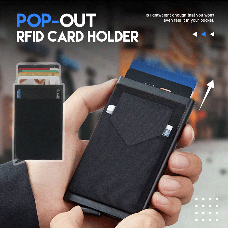 Pop Up Id RFID Card Male Wallet Mini Package Aluminum Metal Organizer Gear Storage Bag Smart Stationery Women Wallet purse