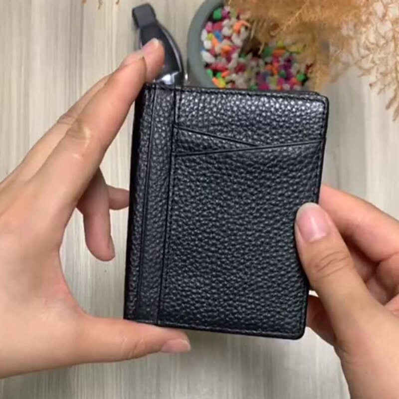 Super Slim Soft Wallet Solid Mini Credit Card Holder Multi Slots Coin Purse Wallet Pu Leather Purse Card Holders Men Wallet