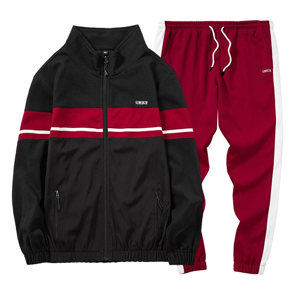 Men Tracksuit Autumn Winter Men's Set Brand Sports Suit Jacket+Pants 2 Pieces Set Fashion Casual Track Suit 2021 Men Clothing