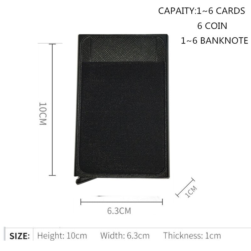 Men Business Aluminum Cash ID Card Holder RFID Blocking Slim Metal Wallet Coin Purse card case credit card wallet rfid wallet
