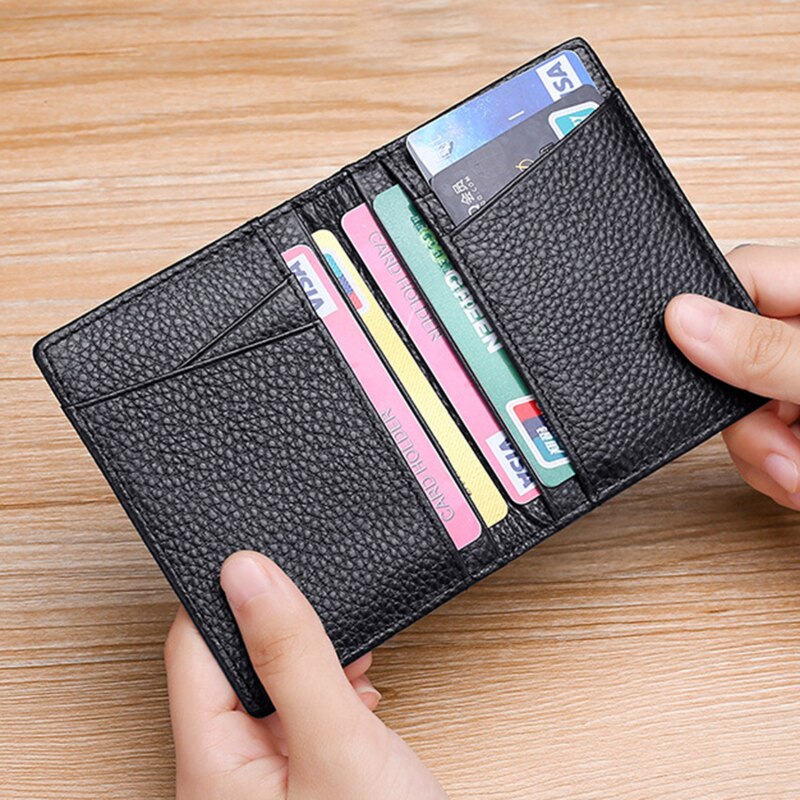 Super Slim Soft Wallet Solid Mini Credit Card Holder Multi Slots Coin Purse Wallet Pu Leather Purse Card Holders Men Wallet