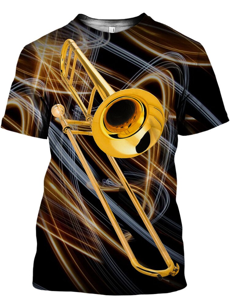 New Alto Tenor Bass Saxophone Graphic T Shirts Hip Hop Oversized Men T-shirt Harajuku Piano Music Print Short Sleeve Tee Top