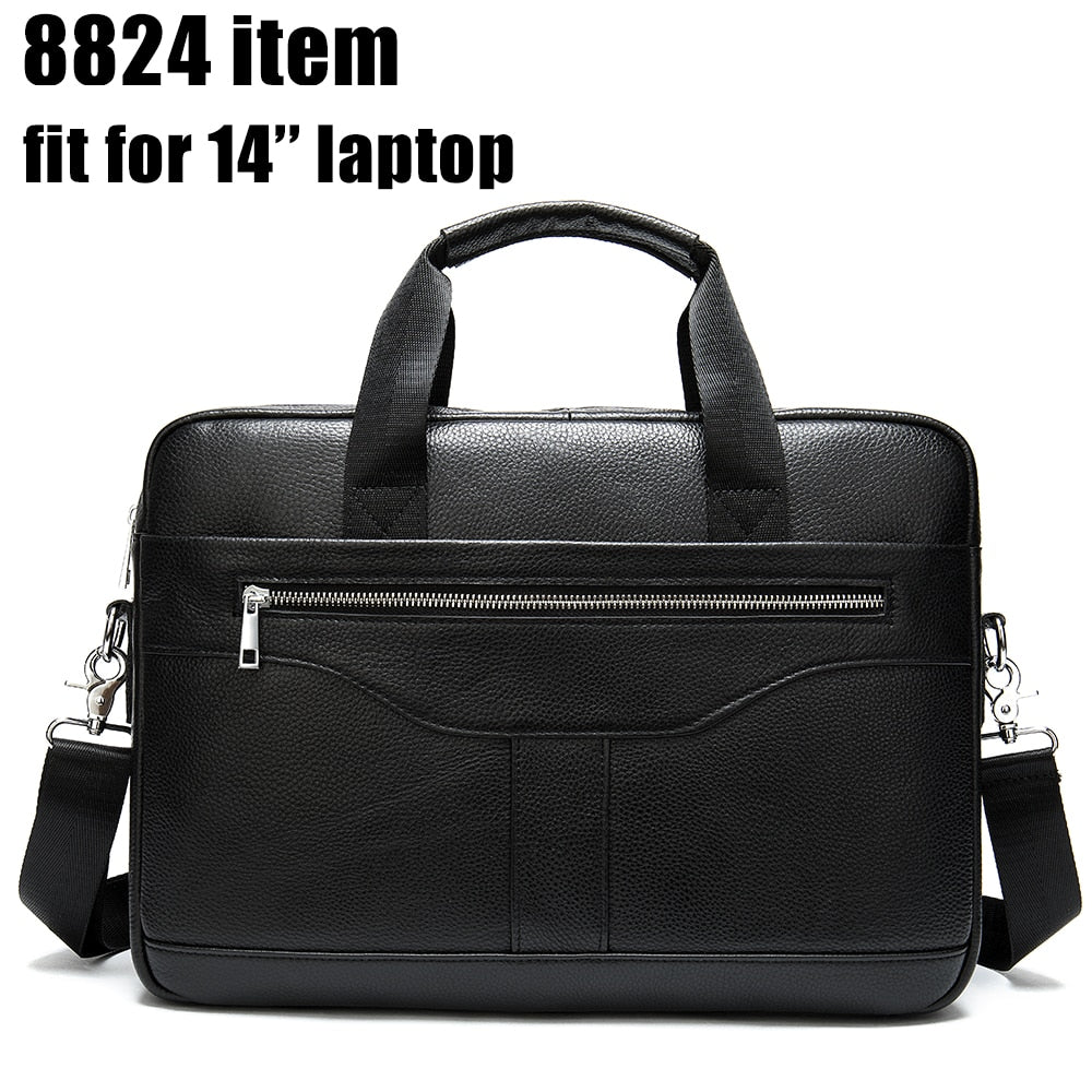 WESTAL Men's Briefcases Men's Bags Genuine Leather Lawyer/office Bag for Men Laptop Bag Leather Briefcases Bag for Documents 209