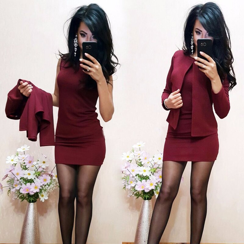 Elegant Blazer Jacket Dress Suits Women Business Work Uniform Office Lady Professional 2Piece Set Suit Dress Female Fashion 2022