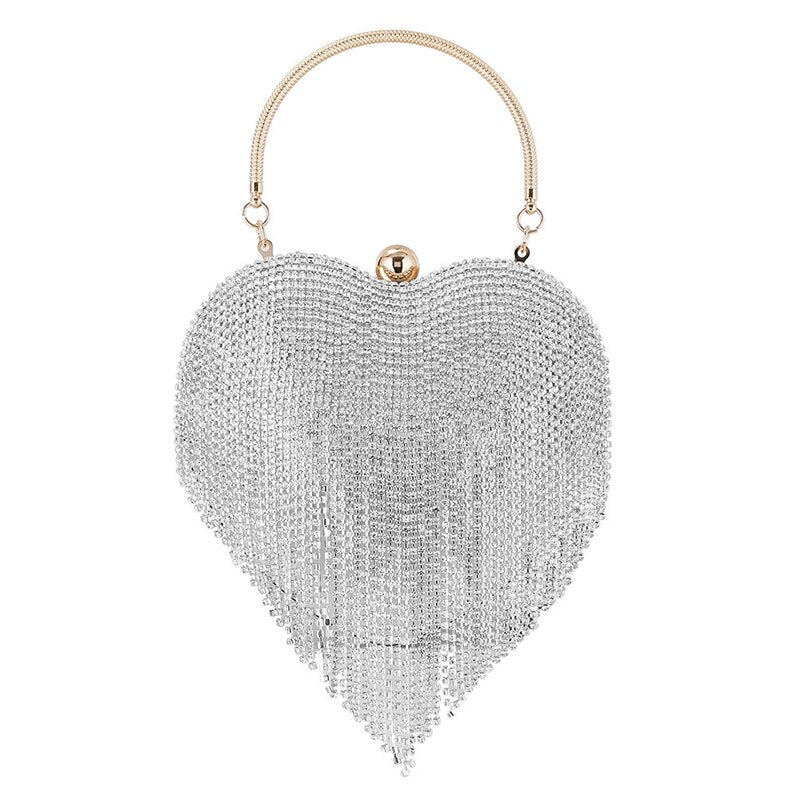 Women s Elegant Rhinestone Clutch Purse with Chain Strap for Evening Party Wedding Sparkling Crystal Diamond Handbag Dress