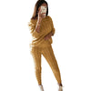 5xl Casual Knitted Long Sleeve O-neck Sweater Top &amp; Long Pants Suit Women Solid Color 2 Pieces Sets 2023 Autumn Winter Clothing