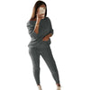 5xl Casual Knitted Long Sleeve O-neck Sweater Top &amp; Long Pants Suit Women Solid Color 2 Pieces Sets 2023 Autumn Winter Clothing