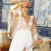 Gabriellar Gorgeous Slit  Batwing Sleeves Wedding Dresses V-neck Appliques Court Train Wedding Gown Robe De Mariée Made To Order