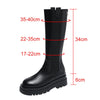 Women's High Boots Fashion Woman Non-slip Waterproof Winter Zipper PU Leather Knee High Boots Women Chunky Platform Long Boots