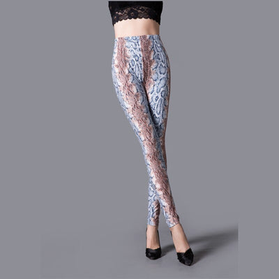 High Waist Sexy Legging Snake Print Leggings Fitness Leggins Women Skinny Active Wear Push Up Pants Workout Leggings