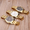 2021 New Brand 3 Eyes Gold Geneva Casual Quartz Watch Women Stainless Steel Dress Watches Relogio Feminino Ladies Clock Hot Sale