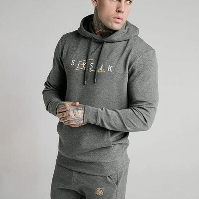 New Suit Men Sportswear Tracksuit Autumn Winter Sik Silk Suit Hoodies Sweatshirts Casual Joggers Pants Sweatpants Track Sets Men