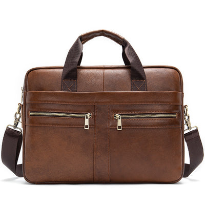 WESTAL Men's Briefcases Men's Bags Genuine Leather Lawyer/office Bag for Men Laptop Bag Leather Briefcases Bag for Documents 209