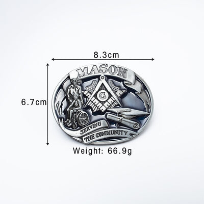 New Arrival Mens Fashion Leather Belt Freemason Letter "G" Free Mason Masonic Buckle Hook Diy Accessories Cowboy Strap For Jean