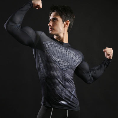 Anime 3D Printed Tshirts Men Compression Shirts Long Sleeve Tops Fitness T-shirts Novelty Slim Tights Tee Male Cosplay Costume