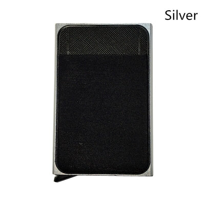 Men Women Pop-Up RFID Card Wallet, Mini Metal Aluminum Protective Gear Storage Bag, Quick Release Smart Wallet  id holder