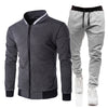 Winter Men Sportswear Set Brand Men Tracksuit Sporting Fitness Clothes 2 Pieces Long Sleeve Jacket+Pants Casual Men's Track Suit