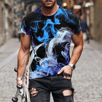 Horrible Skull Spades Poker T-Shirt Casual Men Summer 3D-Print Extra-Large T-Shirt 2022 Comfort Breathable T-Shirt Tops 110-6XL