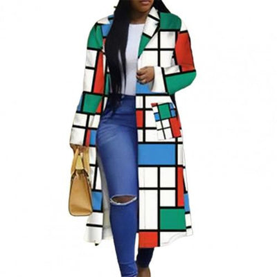 African Clothes for Women 2021 Spring African Women Long Sleeve Printing Plus Sie Long Shirt Dress S-5XL