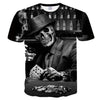 New Casual Skull Poker Printed T-Shirt Men Short Sleeve Tee Shirt Homme Black Design Tee Tops Male Summer Tops 3d t shirt