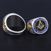 Free and Accepted Masons Blue Lodge Freemason Masonic 925 Sterling Silver Ring