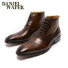 New Fashion Men Ankle Boots Men Formal Dress Leather Shoes Western Boots Cowboy Boots Lace Up Casual Shoes Brown Black Boots Men
