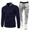 Winter Men Sportswear Set Brand Men Tracksuit Sporting Fitness Clothes 2 Pieces Long Sleeve Jacket+Pants Casual Men's Track Suit