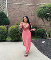 Explosive women's V-neck split dress