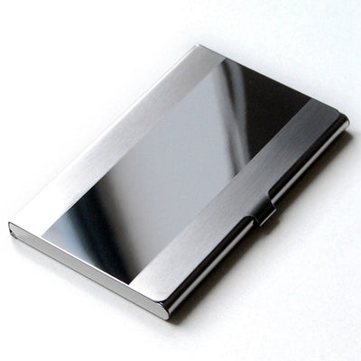 1 Piece Stainless Steel Card Holder Stainless Steel Silver Aluminium Credit Card Case Women Wallets Nueva Vogue Men ID Card Box