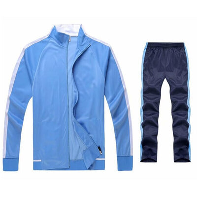 2Pcs Set Men's Sweatsuit Sportswear Tracksuit Men Jacket and Pants Sets Training Suit Autumn Winter Spring Sporting Track Suit