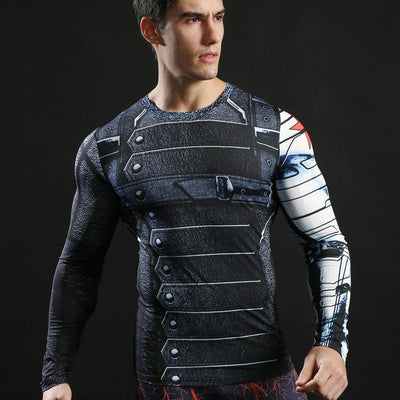 Anime 3D Printed Tshirts Men Compression Shirts Long Sleeve Tops Fitness T-shirts Novelty Slim Tights Tee Male Cosplay Costume