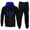 Pop Nice Autumn Winter Men's Sweatsuit Sets 2 Piece Zipper Jacket Track Suit Pants Casual Tracksuit Men Sportswear Set Clothes